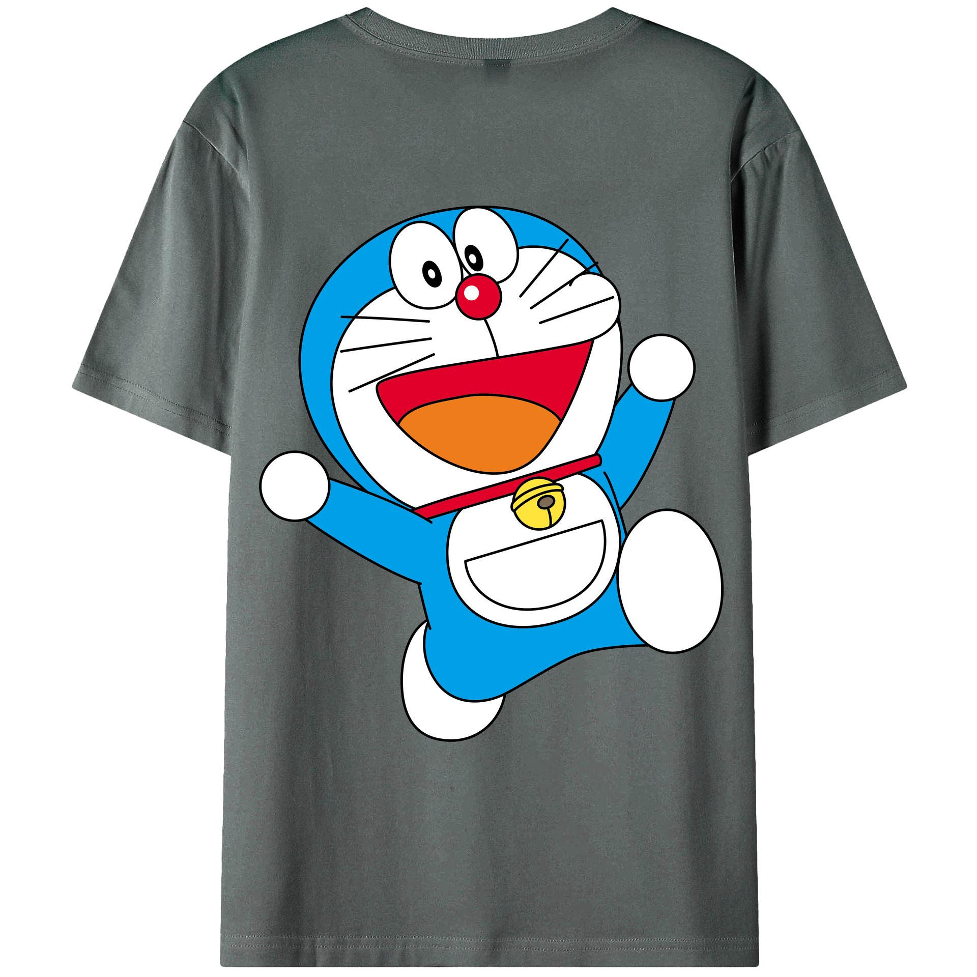 （画像用） ドラえもん Doraemon 綿100％ メンズ半袖Tシャツ（バックプリント） 通気性